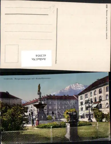 413954,Innsbruck Margarethenplatz m. Rudolfbrunnen Brunnen pub K. Redlich 408