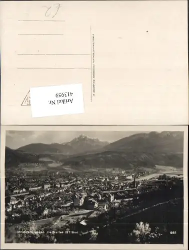 413959,Innsbruck Totale geg. Serles Bergkulisse