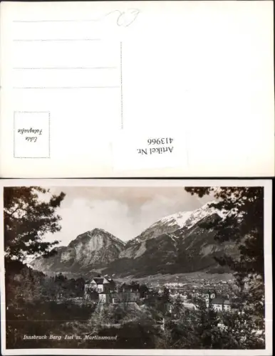 413966,Innsbruck Berg Isel m. Martinswand Bergkulisse