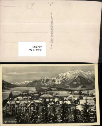 414795,Innsbruck Igls Totale Bergkulisse Winterbild