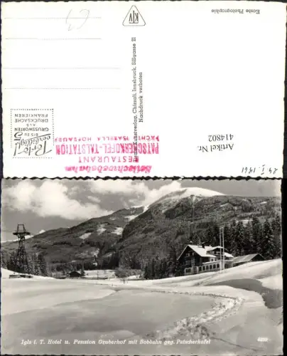 414802,Innsbruck Igls Hotel u. Pension Gruberhof m. Bobbahn Bergkulisse Winterbild