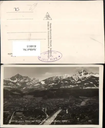 414815,Innsbruck Totale geg. Süden m. Serles Bergkulisse