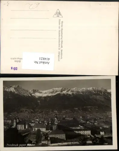 414821,Innsbruck Totale geg. Norden Bergkulisse