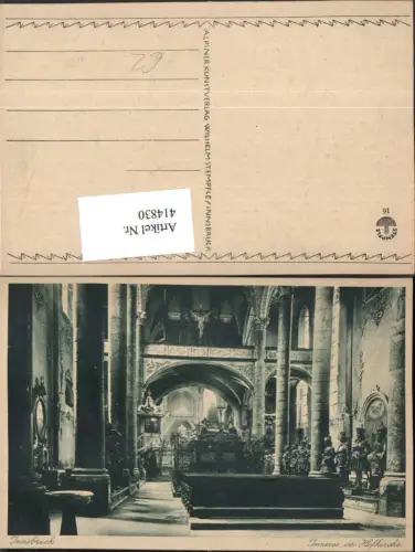 414830,Innsbruck Hofkirche Kirche Innenansicht Orgel Statuen