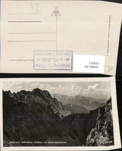 435911,Blick vom Hafelekar b. Innsbruck m. Grubreisentürme Bergkulisse