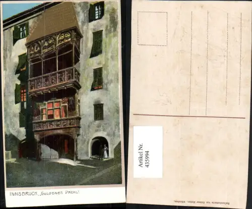 435994,Relief Künstler AK M. Zeno Diemer Innsbruck Goldenes Dachl pub Ottmar Zieher
