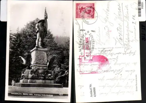 436000,Innsbruck Berg Isel Andreas Hofer-Denkmal Statue