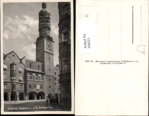 436023,Innsbruck Stadtturm Turm u. Altes Rathaus