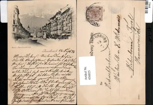 436025,Innsbruck Maria Theresienstraße Straßenansicht Litfaßsäule