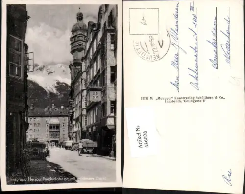 436026,Innsbruck Herzog Friedrichstraße m. Goldenem Dachl Straßenansicht