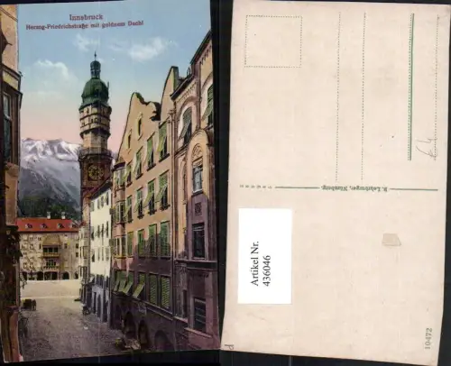 436046,Innsbruck Herzog Friedrichstraße m. Goldenem Dachl Stadtturm