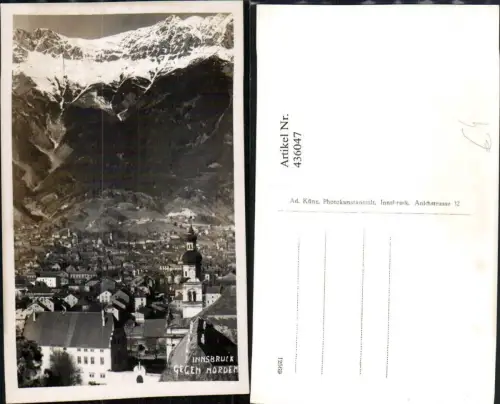 436047,Innsbruck Teilansicht geg. Norden Bergkulisse