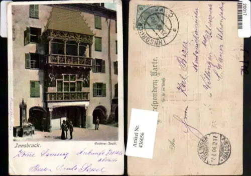 436056,Präge AK Innsbruck Goldenes Dachl pub Ottmar Zieher