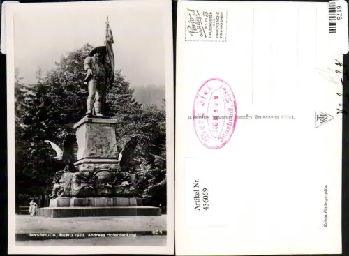 436059,Innsbruck Berg Isel Andreas Hofer-Denkmal Statue