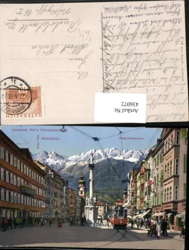 436072,Innsbruck Maria Theresienstraße Annasäule Straßenbahn pub Karl Redlich 79