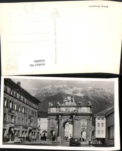 436080,Innsbruck Triumphpforte m. Nordkette Bergkulisse