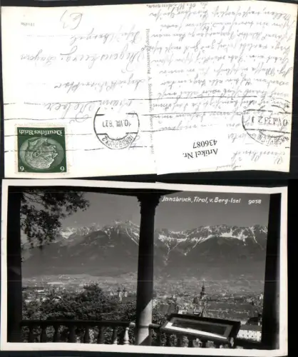 436087,Innsbruck Totale vom Berg Isel Bergkulisse