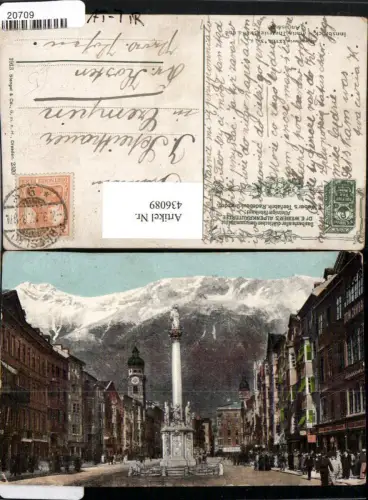 436089,Innsbruck Maria Theresienstraße Annasäule Bergkulisse