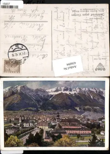 436094,Künstler AK L. Scheiring Innsbruck Totale Bergkulisse pub Deutscher Schulverein 1741