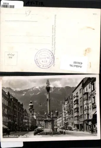436105,Innsbruck Maria Theresienstraße Annasäule Geschäfte Bergkulisse
