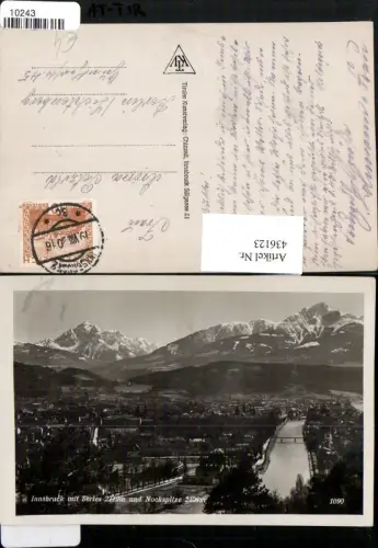 436123,Innsbruck Totale m. Serles u. Nockspitze Bergkulisse