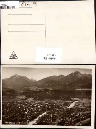436124,Innsbruck Totale m. Serles u. Nockspitze Bergkulisse