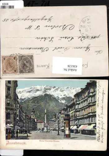 436128,Innsbruck Maria Theresienstraße Litfaßsäule Annasäule Geschäfte