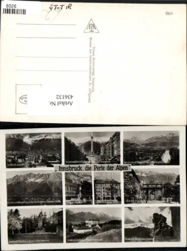 436132,Innsbruck Totale Schloss Ambras Annasäule Goldenes Dachl Mehrbildkarte