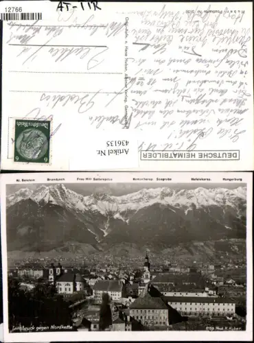 436135,Innsbruck Totale geg. Nordkette Bergkulisse pub H. Huber 5159