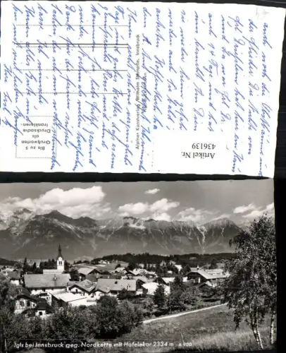 436139,Innsbruck Igls Totale geg. Nordkette m. Hafelekar Bergkulisse