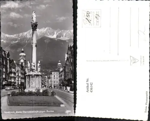 436142,Innsbruck Maria Theresienstraße Annasäule Bergkulisse