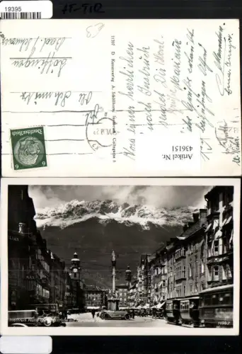 436151,Innsbruck Maria Theresienstraße Annasäule m. Nordkette Bergkulisse