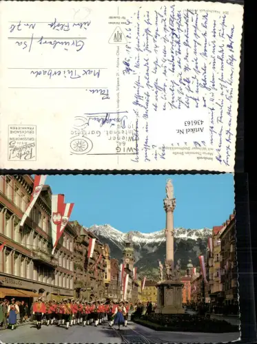 436163,Innsbruck Maria Theresienstraße Wiltener Stadtmusikkapelle Annasäule