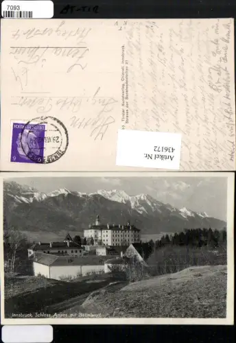 436172,Innsbruck Schloss Amras Ambras m. Bettelwurf Bergkulisse