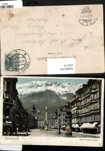 436173,Innsbruck Maria Theresienstraße Litfaßsäule Annasäule Bergkulisse pub Ottmar Zieher