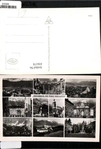 436174,Innsbruck Totale Stadtturm Goldenes Dachl Schloss Ambras Mehrbildkarte