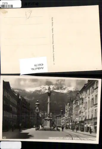 436179,Innsbruck Maria Theresienstraße Annasäule Bergkulisse
