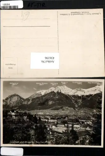 436196,Innsbruck Totale geg. Norden m. Berg Isel Bergkulisse