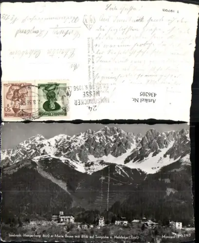 436205,Innsbruck Hungerburg Maria Brunn m. Seegrube Bergkulisse