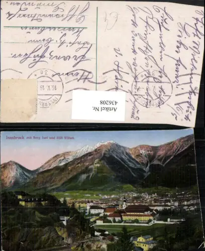 436208,Innsbruck Teilansicht m. Berg Isel u. Stift Wilten Bergkulisse