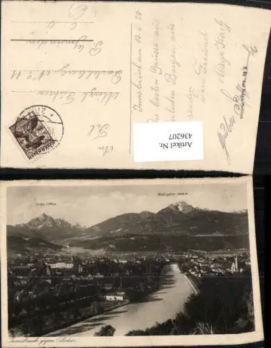 436207,Innsbruck Totale geg. Süden Bergkulisse