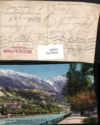 436209,Innsbruck Innpromenade m. Pension Kayser Schloss Weiherburg pub Purger e Co 12248