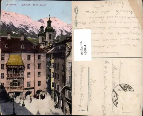 450074,Innsbruck Altstadt Goldenes Dachl Bergkulisse