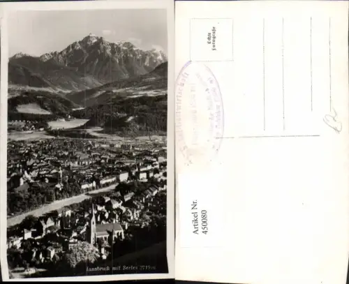 450080,Innsbruck Totale m. Serles Bergkulisse