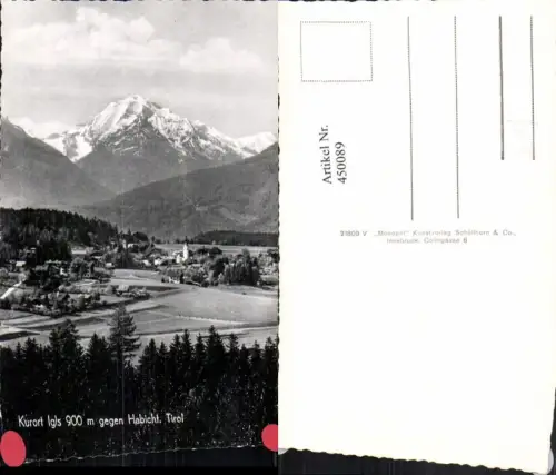 450089,Innsbruck Igls Totale geg. Habicht Bergkulisse