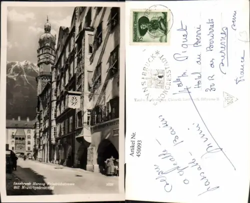450093,Innsbruck Herzog Friedrichstraße Mozartgedenktafel Stadtturm Goldenes Dachl