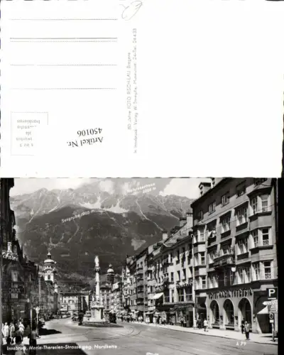 450106,Innsbruck Maria-Theresienstraße Annasäule Bergkulisse