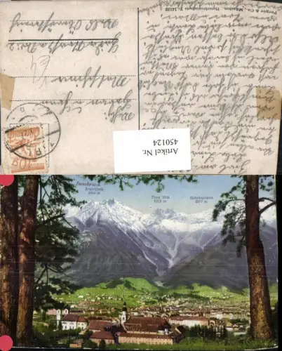 450124,Innsbruck Totale m. Frau Hitt Bergkulisse pub Purger e Co 14182
