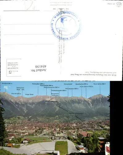 454150,Innsbruck Totale von d. Olympia-Sprungschanze am Berg Isel Bergkulisse