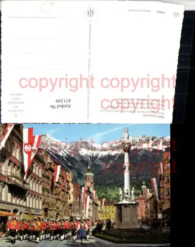 471349,Innsbruck Maria-Theresien-Straße Wiltener Stadtmusikkapelle Annasäule